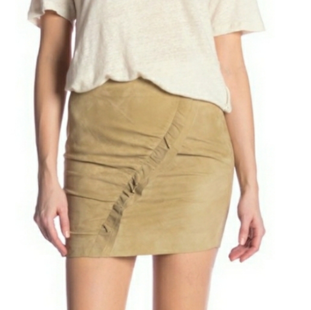 IRO Paris Cerry Genuine Suede Mini Skirt